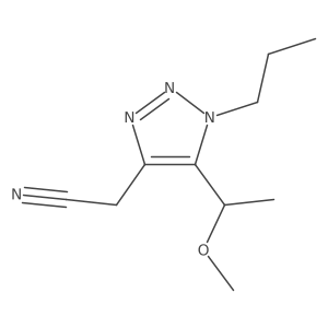 2-[5-(1-methoxyethyl)-1-propyl-1H-1,2,3-triazol-4-yl]acetonitrile结构式