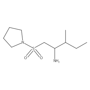 3-Methyl-1-(pyrrolidine-1-sulfonyl)pentan-2-amine结构式