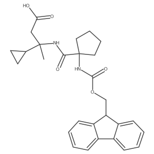 3-cyclopropyl-3-{[1-({[(9H-fluoren-9-yl)methoxy]carbonyl}amino)cyclopentyl]formamido}butanoic acid Structure