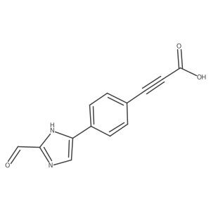 3-[4-(2-formyl-1H-imidazol-5-yl)phenyl]prop-2-ynoic acid Structure