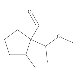 1-(1-Methoxyethyl)-2-methylcyclopentane-1-carbaldehyde结构式
