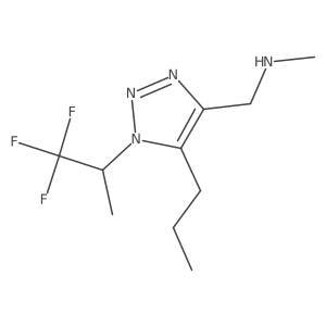 methyl({[5-propyl-1-(1,1,1-trifluoropropan-2-yl)-1H-1,2,3-triazol-4-yl]methyl})amine结构式