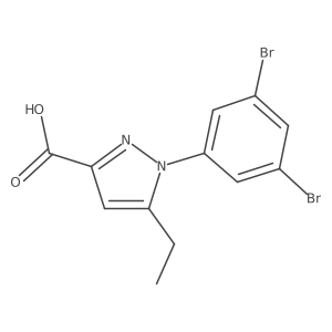 1-(3,5-dibromophenyl)-5-ethyl-1H-pyrazole-3-carboxylic acid Structure