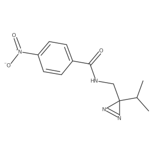4-nitro-N-{[3-(propan-2-yl)-3H-diazirin-3-yl]methyl}benzamide结构式