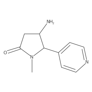 4-Amino-1-methyl-5-(pyridin-4-yl)pyrrolidin-2-one结构式