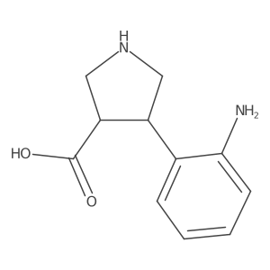 rac-(3R,4S)-4-(2-aminophenyl)pyrrolidine-3-carboxylic acid结构式