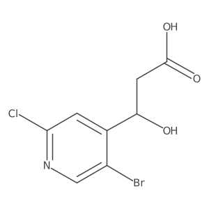 (3R)-3-(5-bromo-2-chloropyridin-4-yl)-3-hydroxypropanoic acid Structure