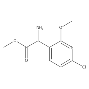 Methyl 2-amino-2-(6-chloro-2-methoxypyridin-3-yl)acetate结构式