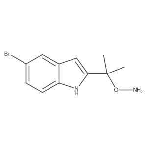 O-[2-(5-bromo-1H-indol-2-yl)propan-2-yl]hydroxylamine结构式