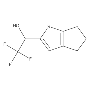 1-{4H,5H,6H-cyclopenta[b]thiophen-2-yl}-2,2,2-trifluoroethan-1-ol结构式
