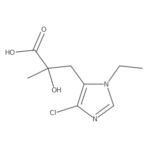 3-(4-chloro-1-ethyl-1H-imidazol-5-yl)-2-hydroxy-2-methylpropanoic acid结构式