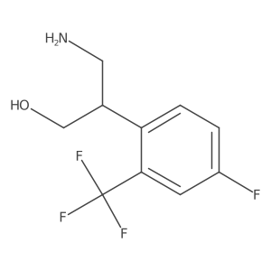 3-Amino-2-[4-fluoro-2-(trifluoromethyl)phenyl]propan-1-ol结构式