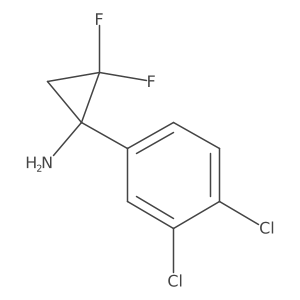 1-(3,4-Dichlorophenyl)-2,2-difluorocyclopropan-1-amine Structure