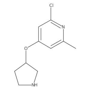 2-Chloro-6-methyl-4-(pyrrolidin-3-yloxy)pyridine Structure