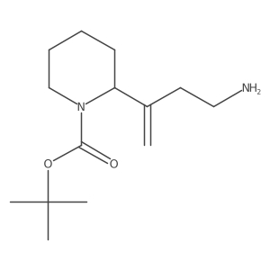 Tert-butyl 2-(4-aminobut-1-en-2-yl)piperidine-1-carboxylate结构式