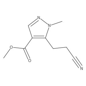 methyl 5-(2-cyanoethyl)-1-methyl-1H-pyrazole-4-carboxylate结构式