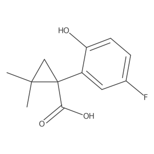 1-(5-Fluoro-2-hydroxyphenyl)-2,2-dimethylcyclopropane-1-carboxylic acid Structure