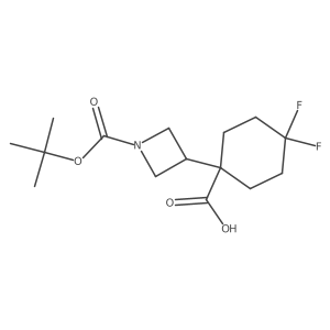 1-{1-[(Tert-butoxy)carbonyl]azetidin-3-yl}-4,4-difluorocyclohexane-1-carboxylic acid Structure