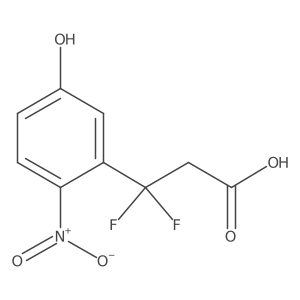 3,3-Difluoro-3-(5-hydroxy-2-nitrophenyl)propanoic acid结构式