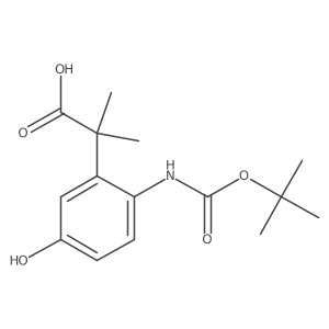 2-(2-{[(Tert-butoxy)carbonyl]amino}-5-hydroxyphenyl)-2-methylpropanoic acid Structure