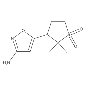 3-(3-Amino-1,2-oxazol-5-yl)-2,2-dimethyl-1lambda6-thiolane-1,1-dione Structure