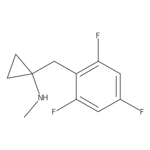 N-methyl-1-[(2,4,6-trifluorophenyl)methyl]cyclopropan-1-amine结构式