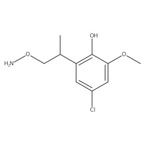 2-[1-(Aminooxy)propan-2-yl]-4-chloro-6-methoxyphenol结构式