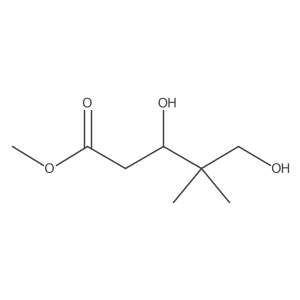 Methyl 3,5-dihydroxy-4,4-dimethylpentanoate结构式