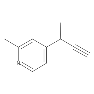 4-(But-3-yn-2-yl)-2-methylpyridine Structure