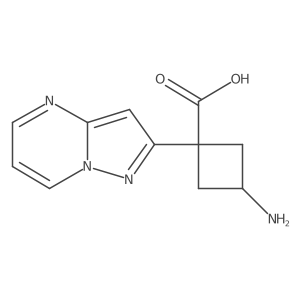 3-Amino-1-{pyrazolo[1,5-a]pyrimidin-2-yl}cyclobutane-1-carboxylic acid结构式