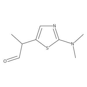 2-[2-(Dimethylamino)-1,3-thiazol-5-yl]propanal结构式