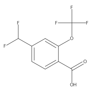 4-(Difluoromethyl)-2-(trifluoromethoxy)benzoic acid结构式