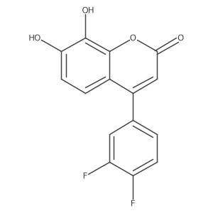 4-(3,4-Difluorophenyl)-7,8-dihydroxychromen-2-one结构式