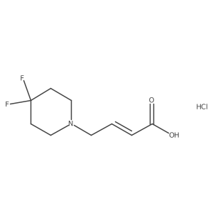 (2E)-4-(4,4-difluoropiperidin-1-yl)but-2-enoic acid hydrochloride Structure