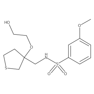 N-((3-(2-hydroxyethoxy)tetrahydrothiophen-3-yl)methyl)-3-methoxybenzenesulfonamide Structure
