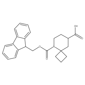 5-(9H-Fluoren-9-ylmethoxycarbonyl)-5-azaspiro[3.5]nonane-8-carboxylic acid结构式