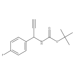 tert-butyl N-[1-(4-fluorophenyl)prop-2-yn-1-yl]carbamate结构式