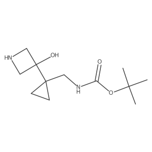 tert-butyl N-{[1-(3-hydroxyazetidin-3-yl)cyclopropyl]methyl}carbamate Structure