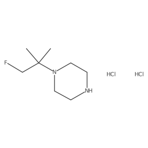 1-(1-Fluoro-2-methylpropan-2-yl)piperazine;dihydrochloride Structure