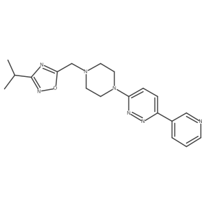3-(4-{[3-(Propan-2-yl)-1,2,4-oxadiazol-5-yl]methyl}piperazin-1-yl)-6-(pyridin-3-yl)pyridazine Structure