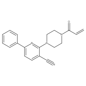 6-Phenyl-2-[4-(prop-2-enoyl)piperazin-1-yl]pyridine-3-carbonitrile Structure