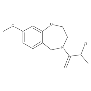 2-Chloro-1-(8-methoxy-2,3,4,5-tetrahydro-1,4-benzoxazepin-4-yl)propan-1-one Structure