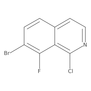 7-Bromo-1-chloro-8-fluoroisoquinoline Structure