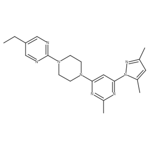 4-(3,5-dimethyl-1H-pyrazol-1-yl)-6-[4-(5-ethylpyrimidin-2-yl)piperazin-1-yl]-2-methylpyrimidine结构式