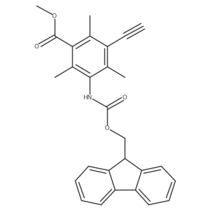 methyl 3-ethynyl-5-({[(9H-fluoren-9-yl)methoxy]carbonyl}amino)-2,4,6-trimethylbenzoate结构式