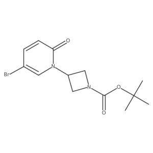 Tert-butyl 3-(5-bromo-2-oxo-1,2-dihydropyridin-1-yl)azetidine-1-carboxylate结构式