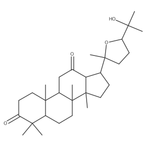 (24R)-20,24-Epoxy-25-hydroxydammarane-3,12-dione Structure