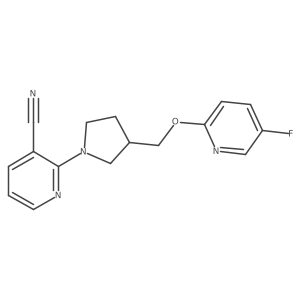 2-(3-{[(5-Fluoropyridin-2-yl)oxy]methyl}pyrrolidin-1-yl)pyridine-3-carbonitrile Structure