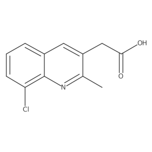 8-Chloro-2-methyl-3-quinolineacetic acid结构式