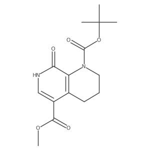 1-Tert-butyl 5-methyl 8-hydroxy-1,2,3,4-tetrahydro-1,7-naphthyridine-1,5-dicarboxylate结构式